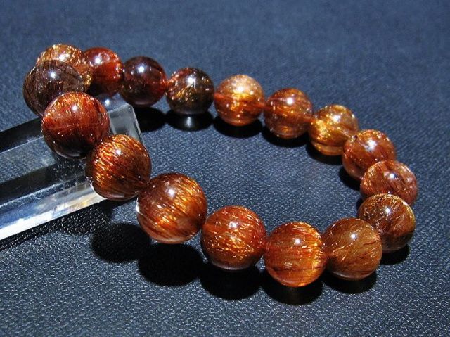 ファイナルグレード金針ルチル水晶ブレスレット 11mm [t15-10430]