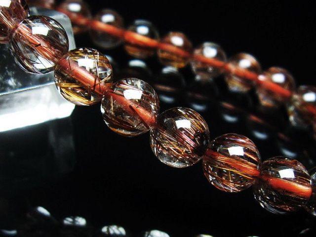ファイナルグレード金針ルチル水晶ブレスレット 8mm [T15-10560]