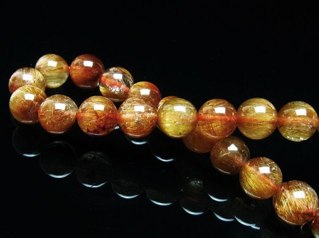 ファイナルグレード金針ルチル水晶ブレスレット 8mm [T15-10567]