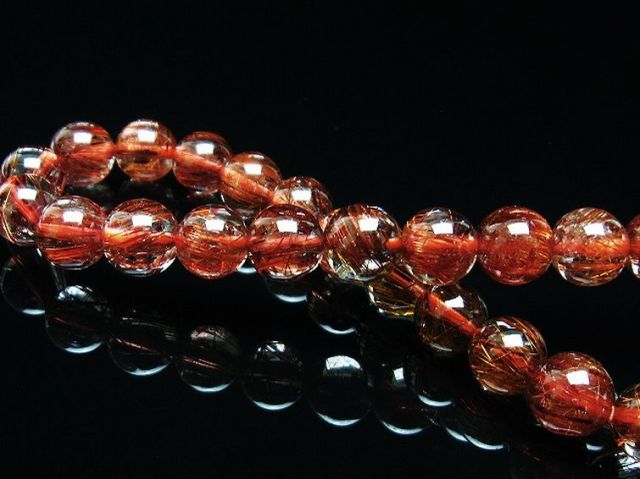 ファイナルグレード金針ルチル水晶ブレスレット 8mm [T15-10581]