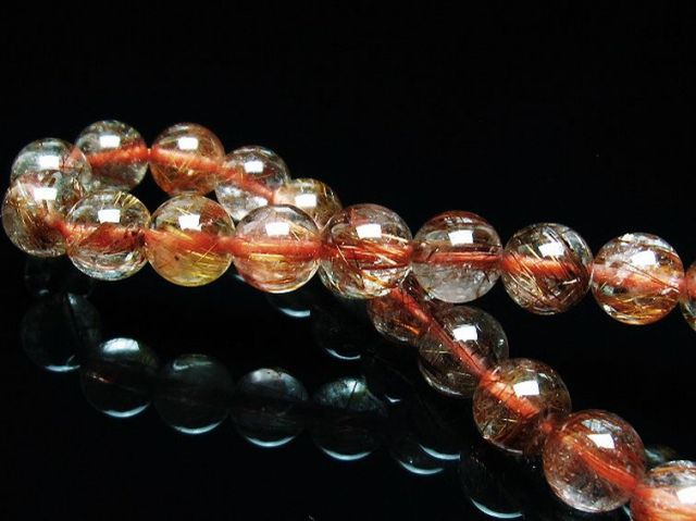 ファイナルグレード金針ルチル水晶ブレスレット 8mm [T15-10592]