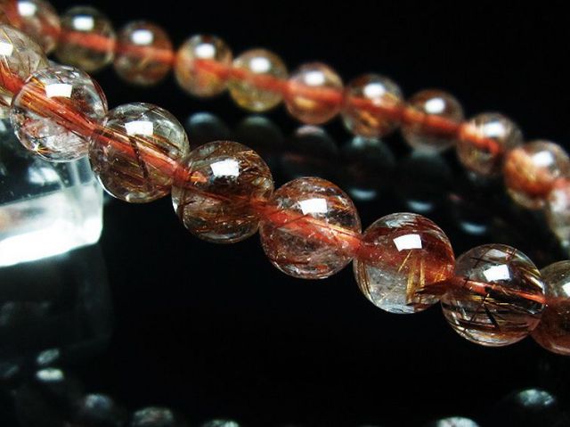 ファイナルグレード金針ルチル水晶ブレスレット 8mm [T15-10592]