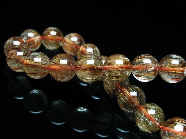 ファイナルグレード金針ルチル水晶ブレスレット 10mm [T15-10598]