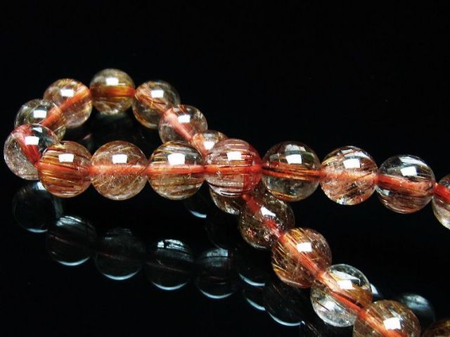 ファイナルグレード金針ルチル水晶ブレスレット 8mm [T15-10610]