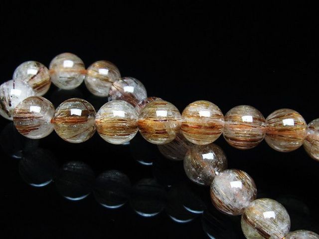 ファイナルグレード金針ルチル水晶ブレスレット 8mm [T15-10623]