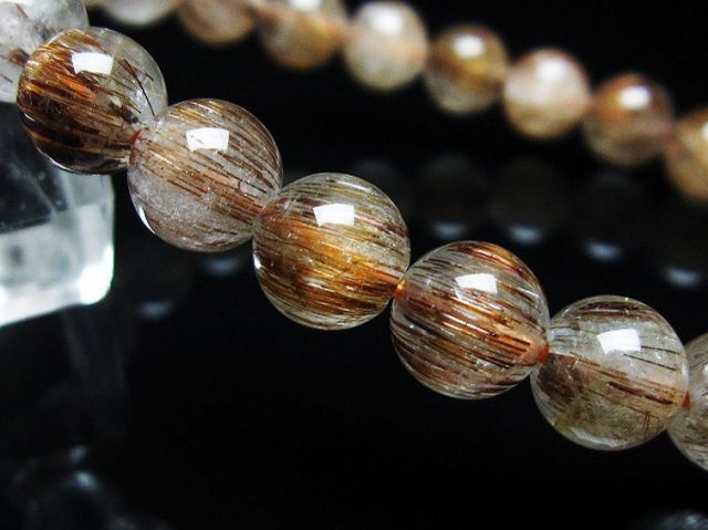 ファイナルグレード金針ルチル水晶ブレスレット 8mm [T15-10623]