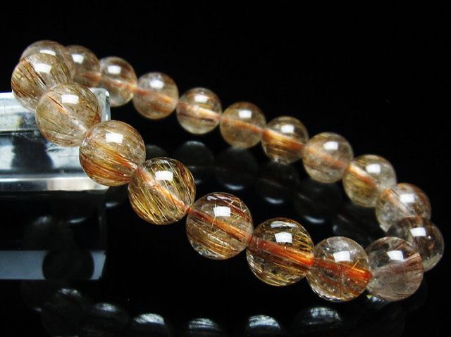 ファイナルグレード金針ルチル水晶ブレスレット 10mm [T15-10725]