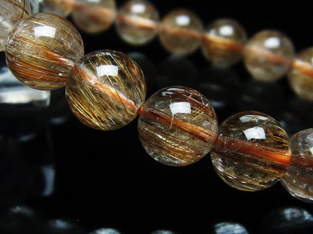 ファイナルグレード金針ルチル水晶ブレスレット 10mm [T15-10725]