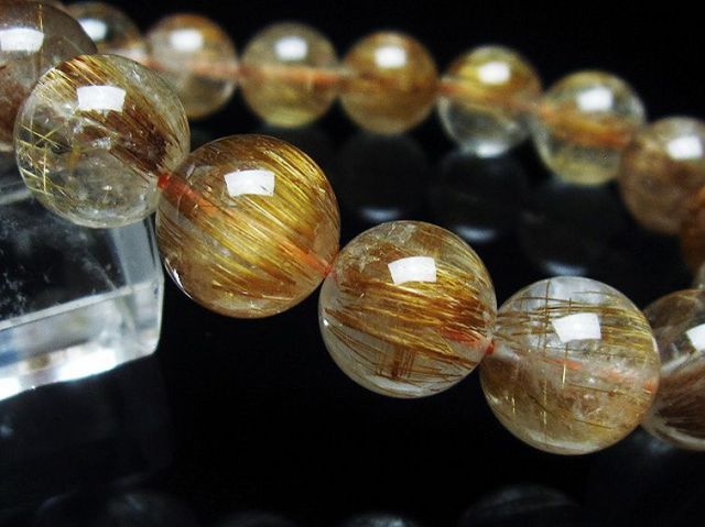ファイナルグレード金針ルチル水晶ブレスレット 12mm [T15-10729]