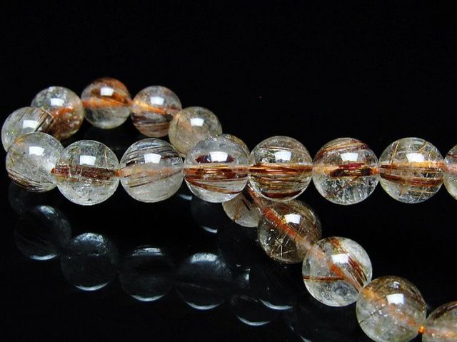 ファイナルグレード金針ルチル水晶ブレスレット 8mm [T15-11002]