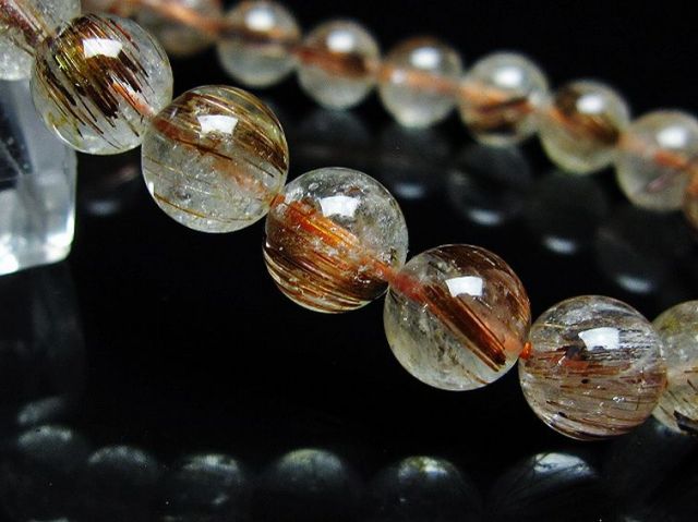ファイナルグレード金針ルチル水晶ブレスレット 8mm [T15-11002]