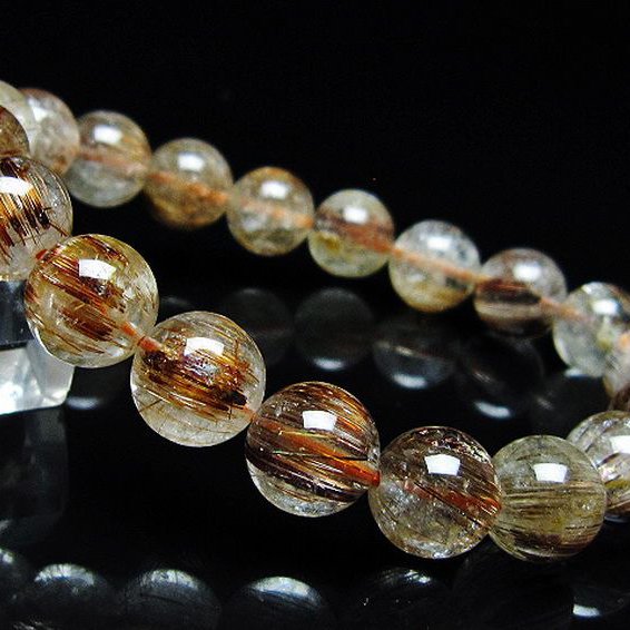 ファイナルグレード金針ルチル水晶ブレスレット 11mm [T15-11016]