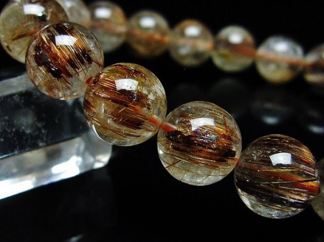 ファイナルグレード金針ルチル水晶ブレスレット 11mm [T15-11016]