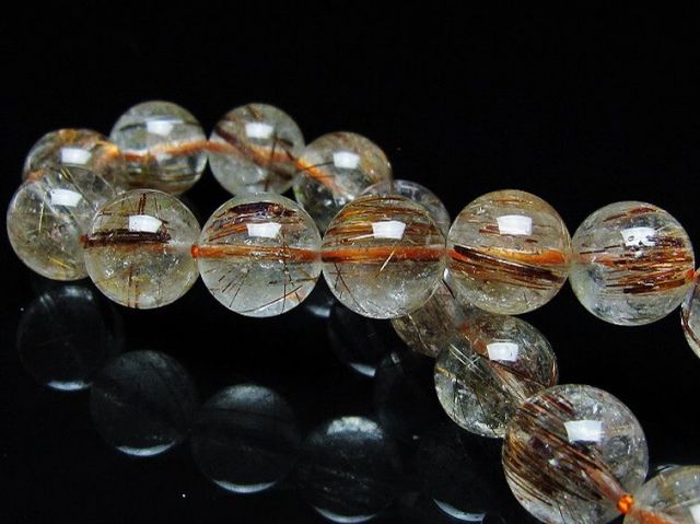 ファイナルグレード金針ルチル水晶ブレスレット 11mm [T15-11034]