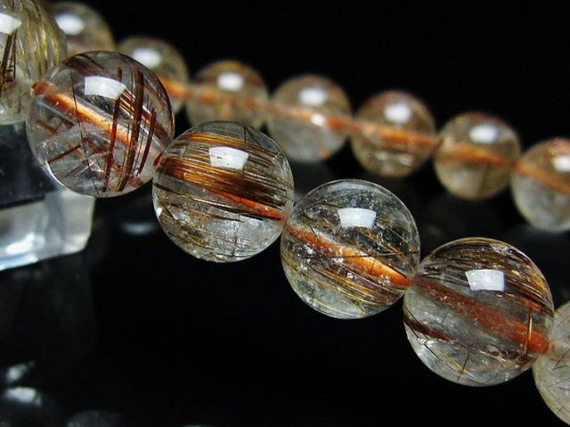 ファイナルグレード金針ルチル水晶ブレスレット 11mm [T15-11034]