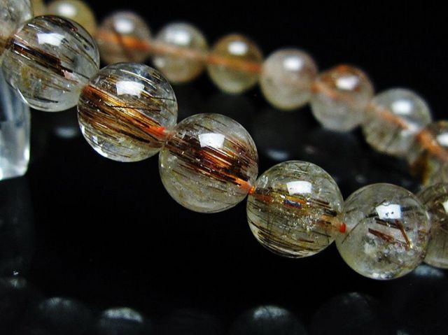 ファイナルグレード金針ルチル水晶ブレスレット 9mm [T15-11037]