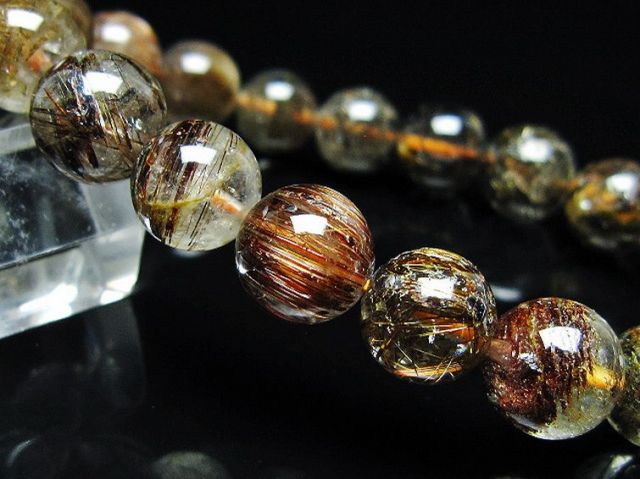 ファイナルグレード金針ルチル水晶ブレスレット 10mm [T15-11076]