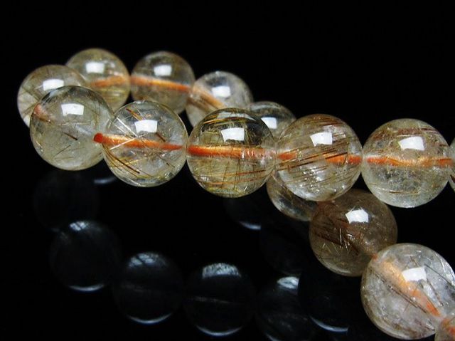 ファイナルグレード金針ルチル水晶ブレスレット 10mm [t15-11111]