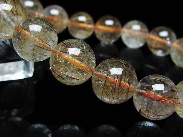 ファイナルグレード金針ルチル水晶ブレスレット 12mm [t15-11128]