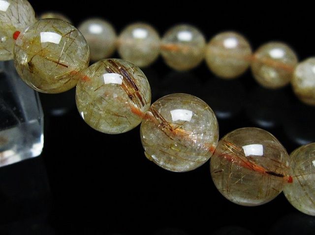 ファイナルグレード金針ルチル水晶ブレスレット 11mm [t15-11144]