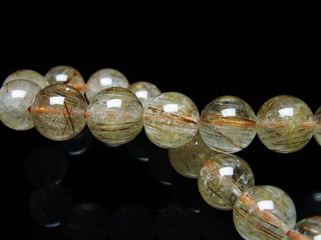 ファイナルグレード金針ルチル水晶ブレスレット 10mm [t15-11148]