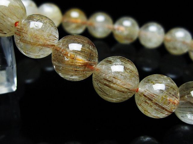 ファイナルグレード金針ルチル水晶ブレスレット 10mm [t15-11148]