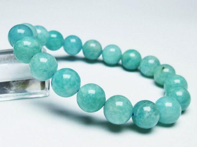パワーストーン 天然石 アマゾナイトブレスレット10mm[T161-10711]1枚目