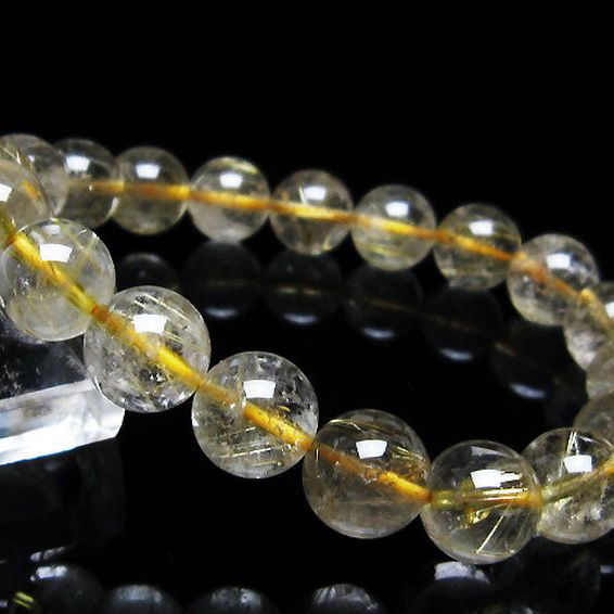 ゴールドタイチンルチルブレスレット11mm[T171-4946]