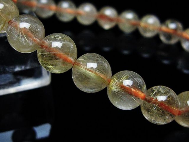 ゴールドタイチンルチルブレスレット 8mm [t171-8711]