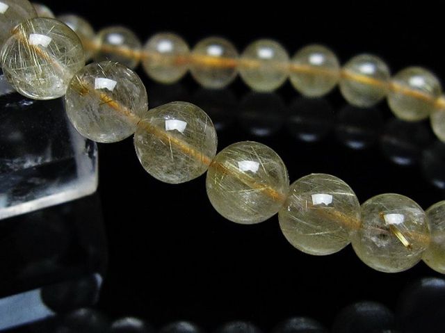 ゴールドタイチンルチルブレスレット 8mm [t171-8717]