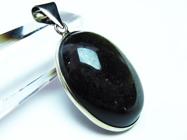 ゴールド オブシディアン 原石 カット ゴールドキャッツアイオブシディアンペンダント[T174-2117]