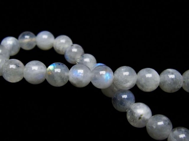 パワーストーン 天然石 ムーンストーンブレスレット6mm[T18-9443]1枚目