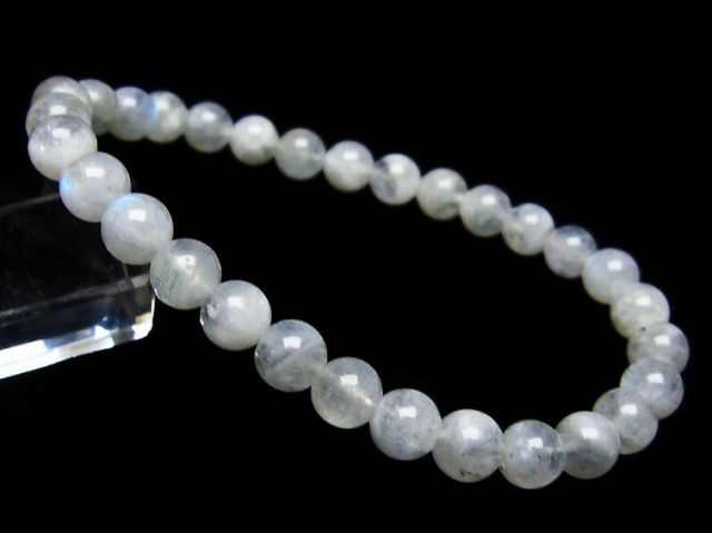 パワーストーン 天然石 ムーンストーンブレスレット6mm[T18-9443]2枚目