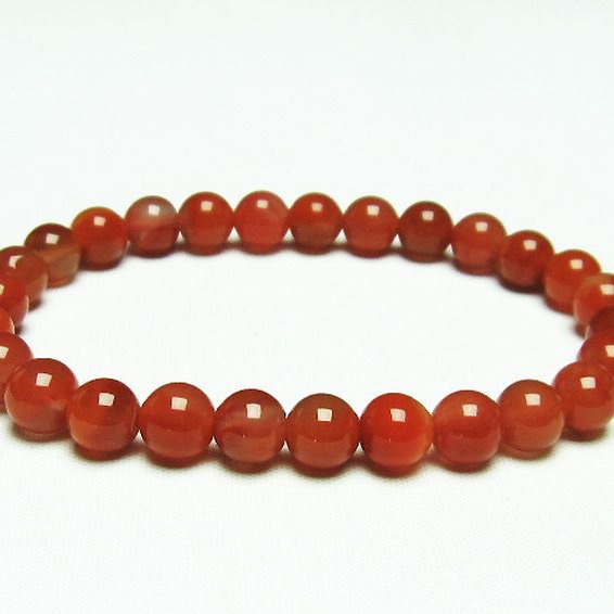 レッドアゲート 赤メノウ ブレスレット 7mm [T187-1917]