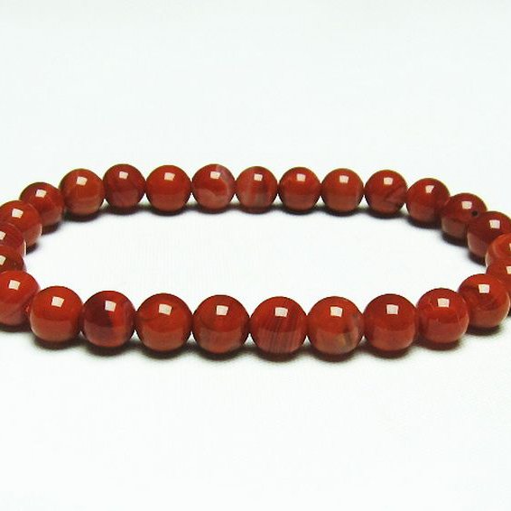 レッドアゲート 赤メノウ ブレスレット 7mm [T187-1965]