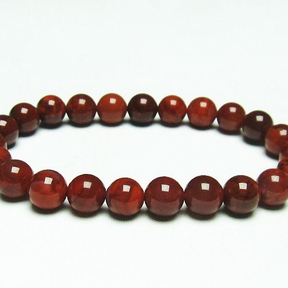 レッドアゲート 赤メノウ ブレスレット 8mm [T187-1971]