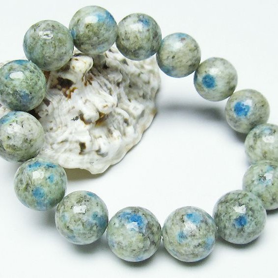 K2ストーン アズライト イン グラナイト ブレスレット 14mm [T193-1985]