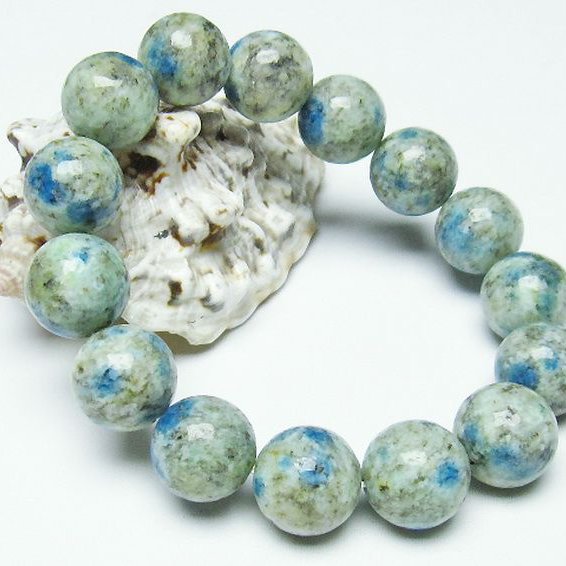 K2ストーン アズライト イン グラナイト ブレスレット 14mm [T193-1991]