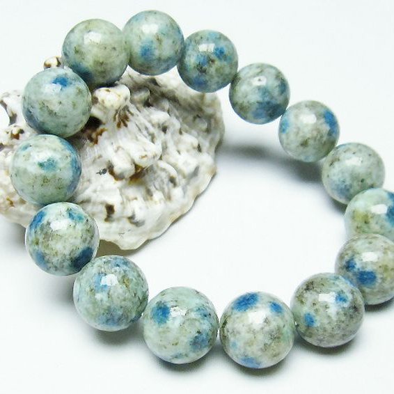 K2ストーン アズライト イン グラナイト ブレスレット 14mm [T193-2000]