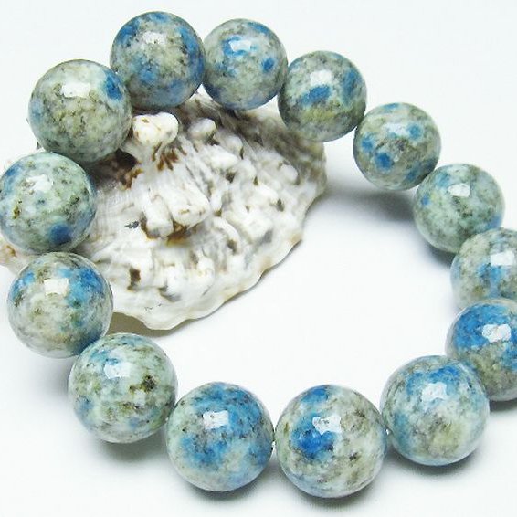 K2ストーン アズライト イン グラナイト ブレスレット 16mm [T193-2009]