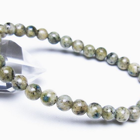 K2ストーン アズライト イン グラナイト ブレスレット 6mm [t193-4156]