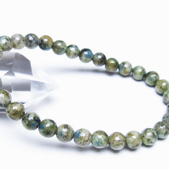 K2ストーン アズライト イン グラナイト ブレスレット 6mm [t193-4206]