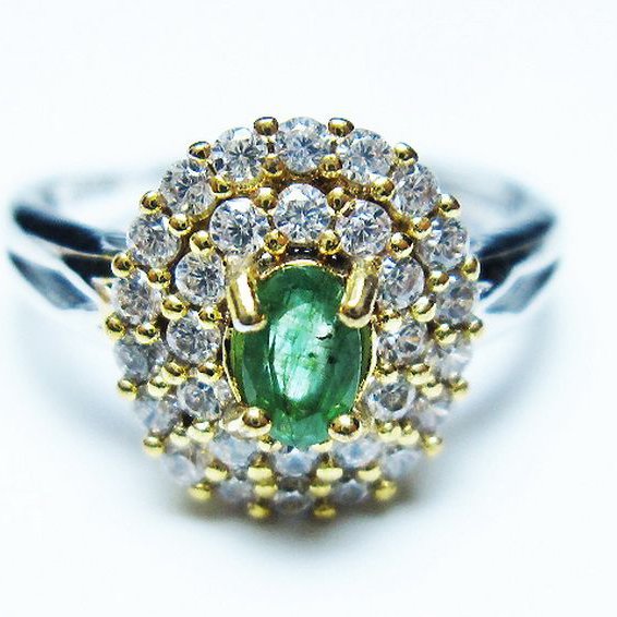 エメラルド 指輪(14号)[T195-2070]