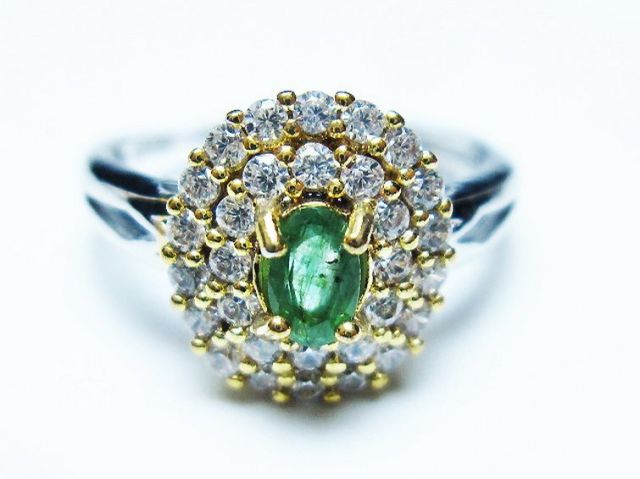 エメラルド 指輪(14号)[T195-2070]