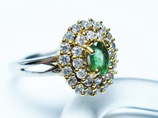 エメラルド 指輪(14号)[T195-2070]