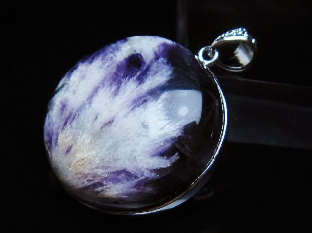 エンジェルフェザー フローライト ペンダント[T21-4545]
