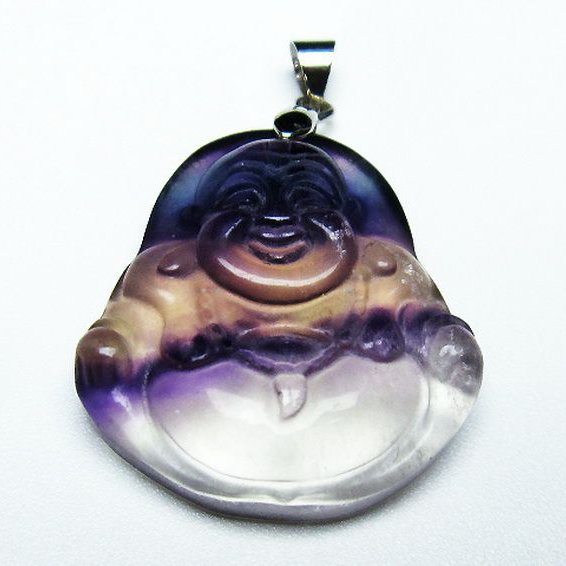 翡翠14K 布袋様ペンダントヘッドアンティーク