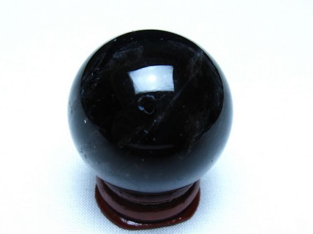 モリオン 純天然 黒水晶 丸玉 34mm [t220-10102]