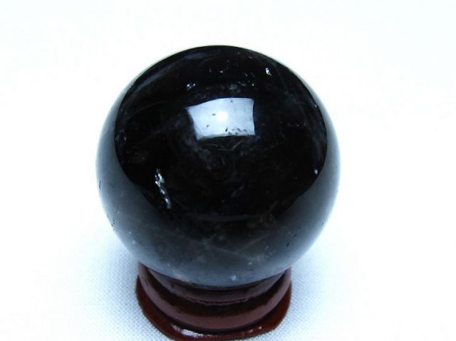 モリオン 純天然 黒水晶 丸玉 34mm [t220-10108]