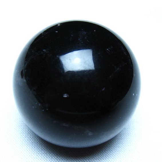 大玉 約10cm 676g 黒水晶 モリオン 丸玉 陰陽八卦彫刻 風水 開運 モリオン 純天然 黒水晶 丸玉 35mm [t220-10199]